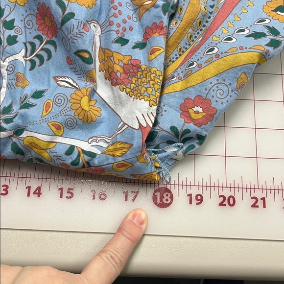 BODEN "Kitty" Cottage Garden Party Birds/Floral Full Skirt Cotton Shirtdress 10P - Picture 14 of 16